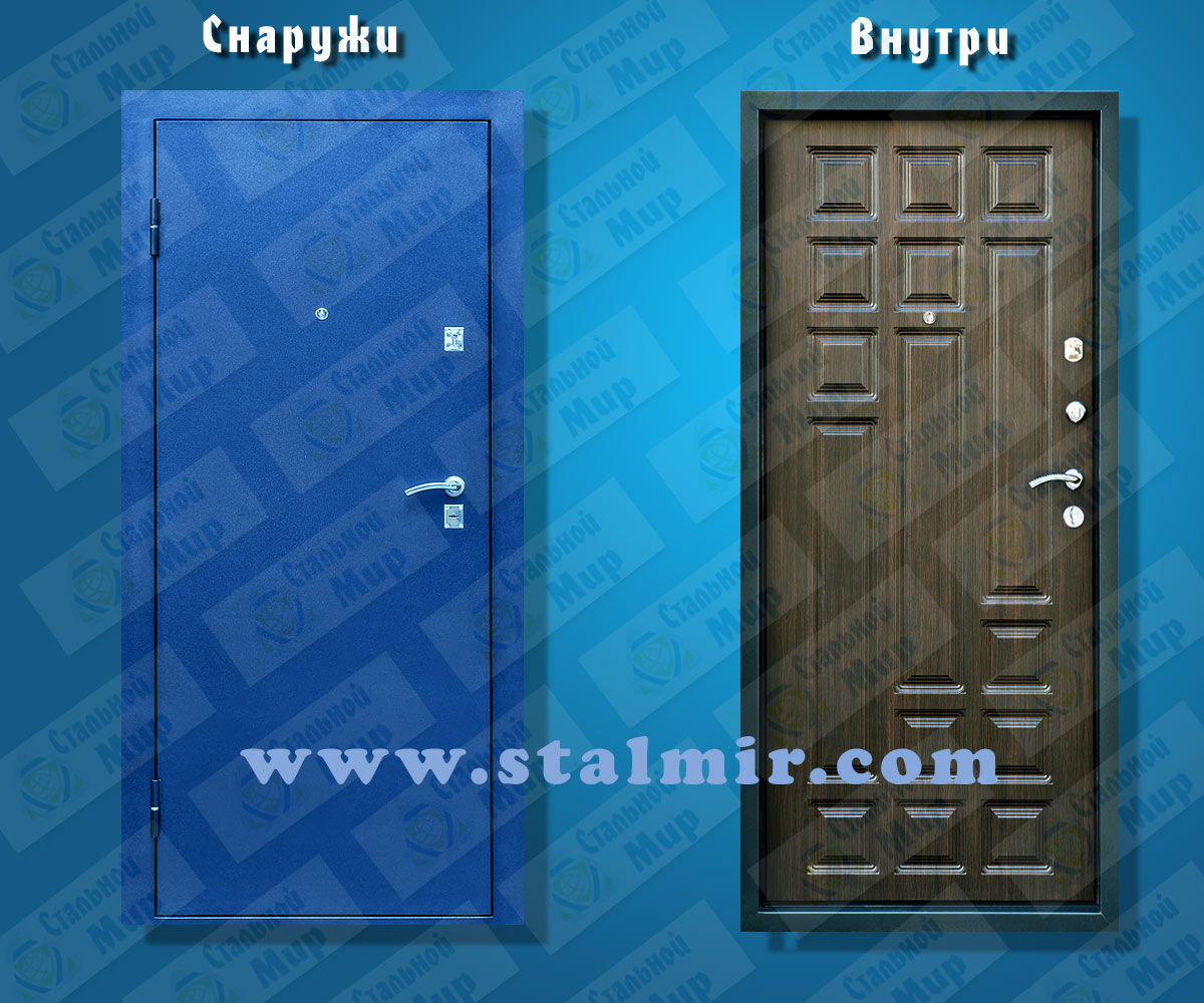 дверь стальная модель Афина Satin/Венге п.63