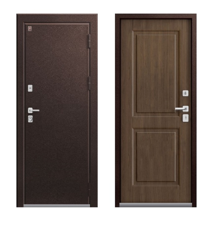 Входная дверь Т-4 Шоколадный муар -Миндаль 2024 