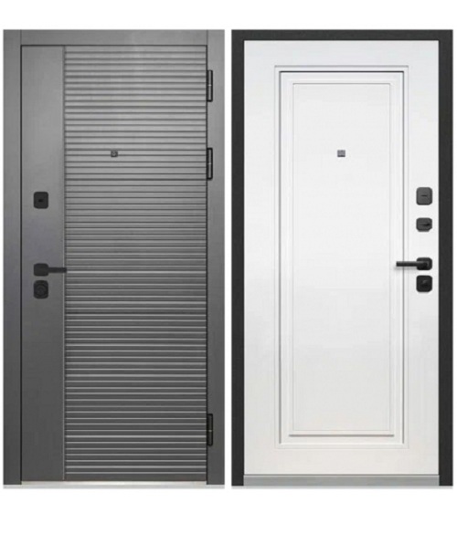 дверь стальная модель Тайга 9 см 2 МДФ Эмалит белый