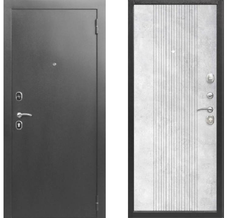дверь стальная модель Дверь Nova серебро бетон снежный