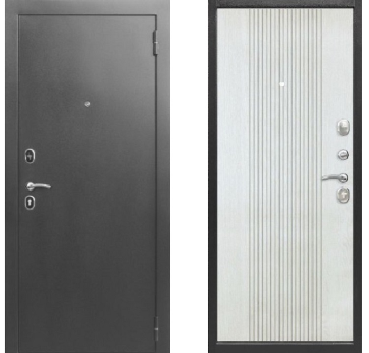 дверь стальная модель Дверь Nova серебро белый ясень