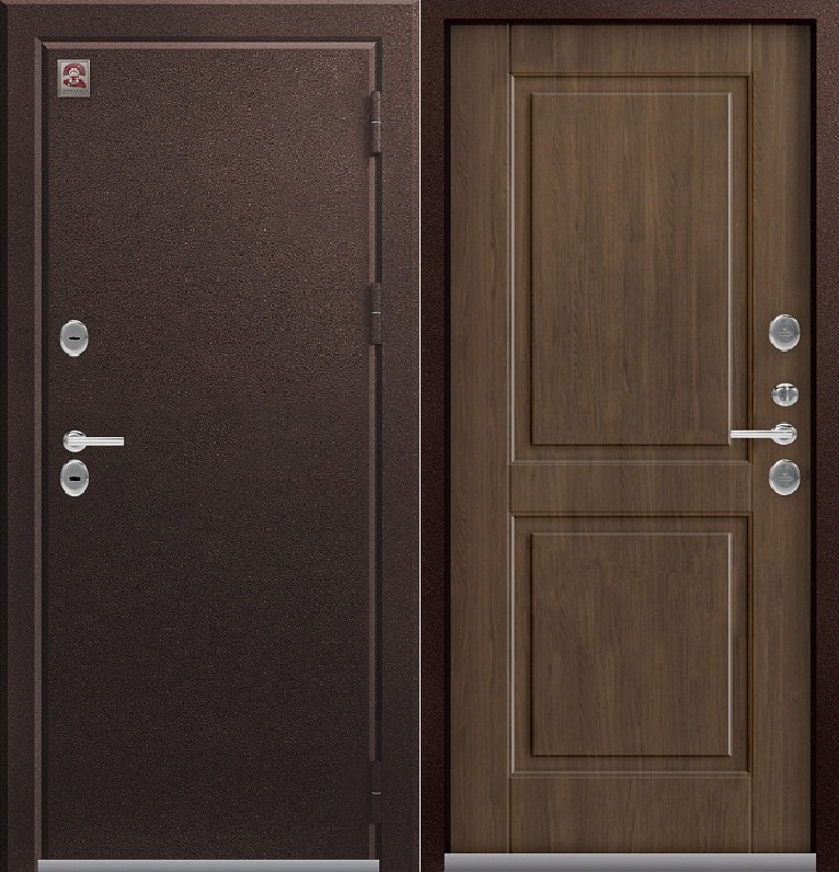 Входная дверь Т-4 Шоколадный муар - миндаль 