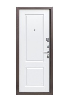 Входная металлическая Дверь Феррони 9 см медный антик Белый ясень
