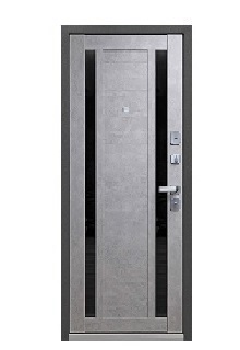 Входная металлическая дверь Luxor 2 мм Микс темный Муар антрацит Бетон серый