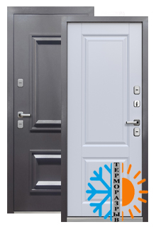 Входная дверь 11 см ISOTERMA Серебро Ривьера айс